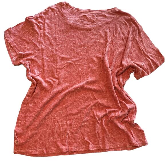 AG Adriano Goldschmied Heathered Red Cotton blend Short Sleeve T-Shirt Large - Picture 2 of 8